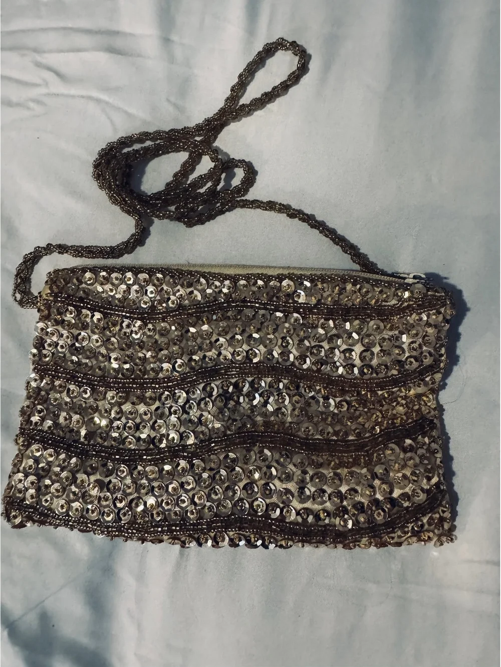 Vintage Walborg Beaded & Sequined Crossbody Bag / Clutch